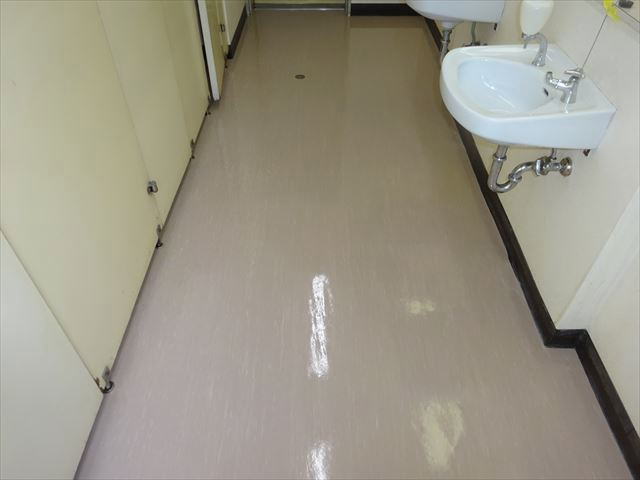 施工後のトイレ床